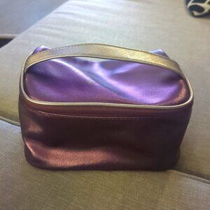TAHARI Metallic Purple Makeup Cosmetic Travel Case BNWOT